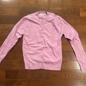J. Crew Classic Cotton Light Pink Women's Cardigan sz S